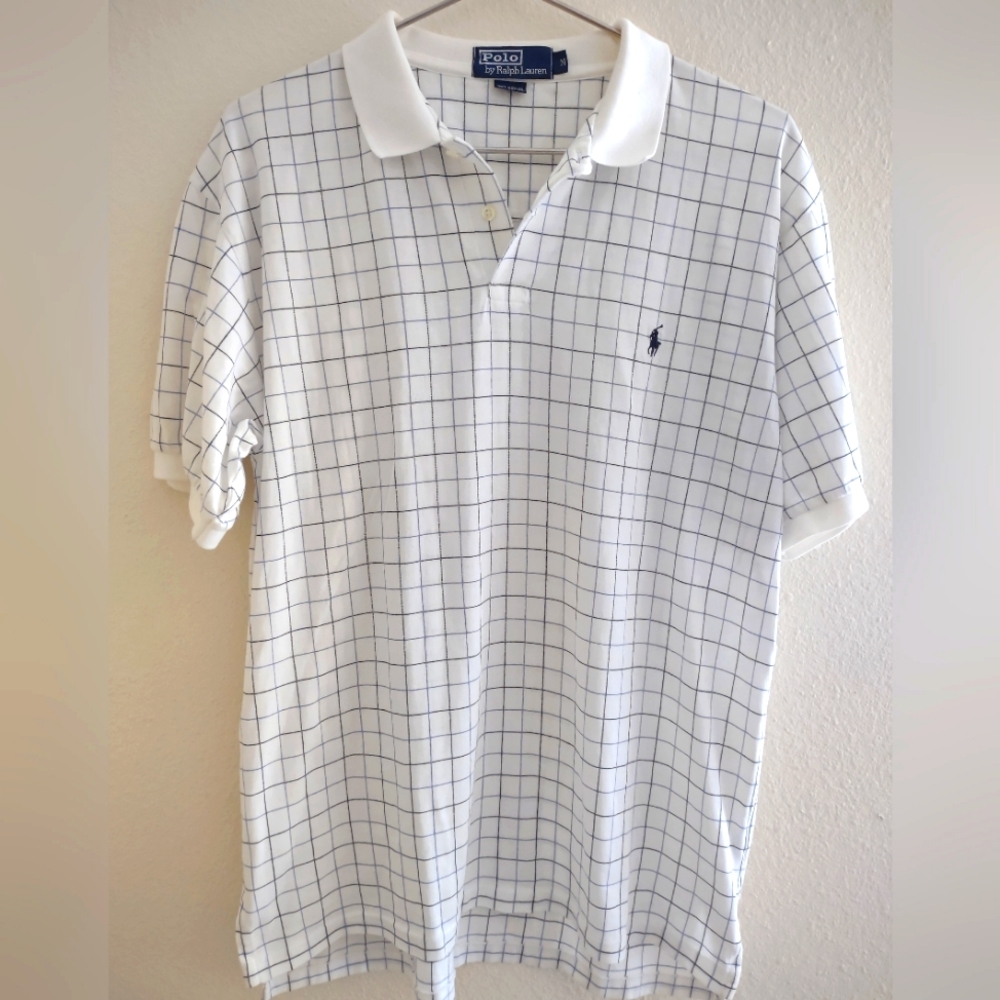 Polo by Ralph Lauren Classic Windowpane Polo Shirt Sz. M (mens)